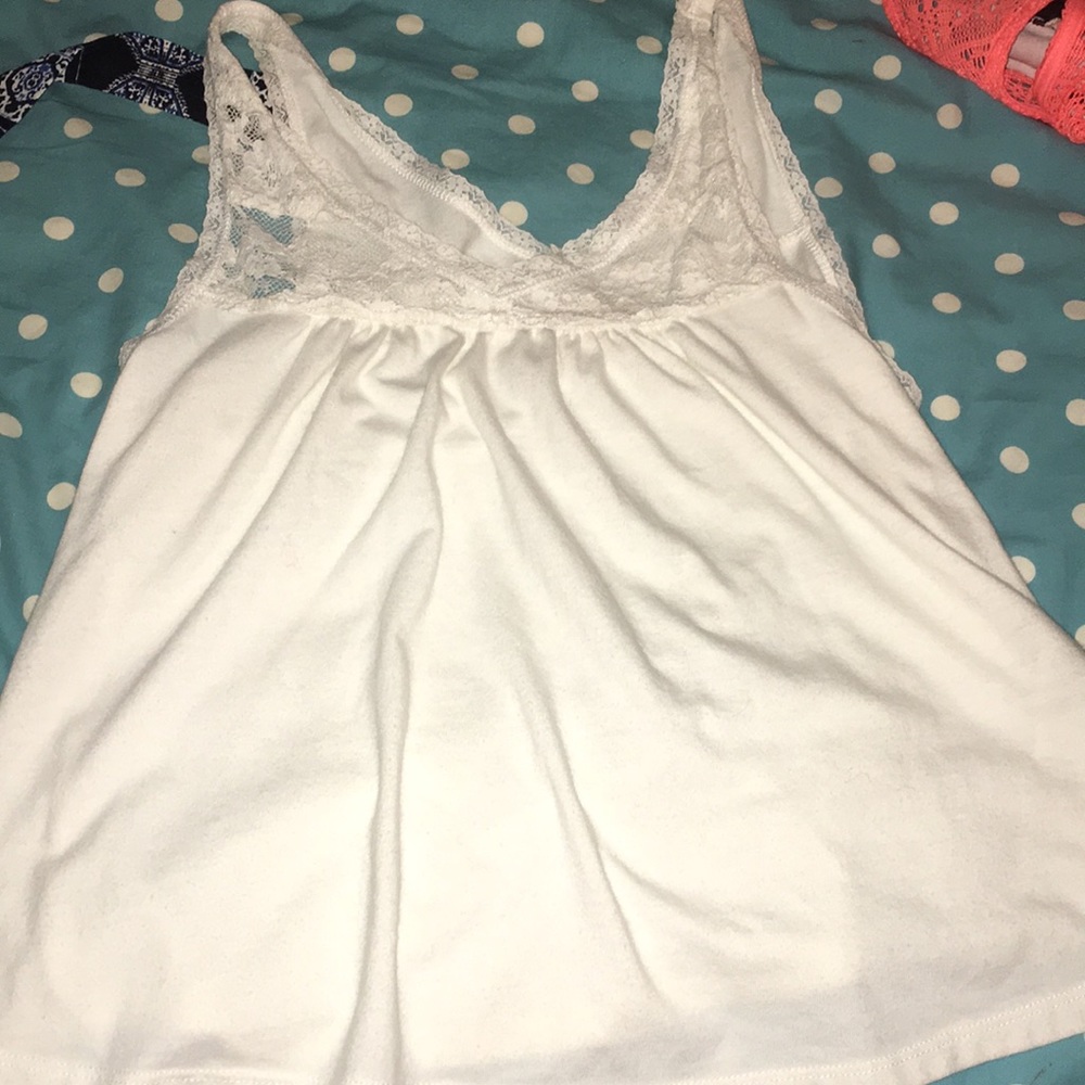 White lace tank top
